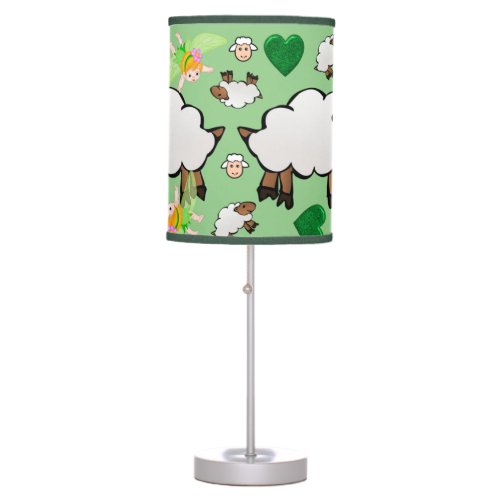 Sheep Green Hearts Fairy Decorative Lamp Shade
