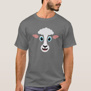 Sheep Halloween Costume Sheep Face Lazy Halloween T-Shirt