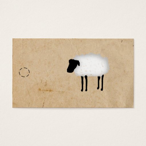 Customizable Sheep Hang Tag Business Card Templates