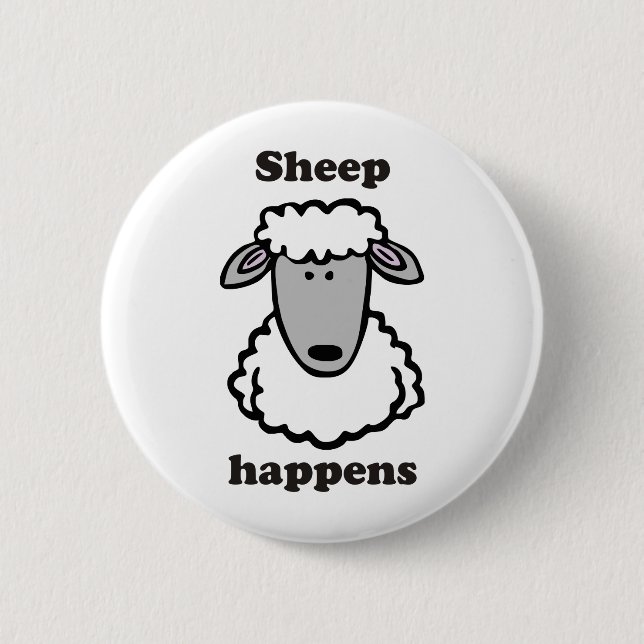 Sheep happens button (Front)