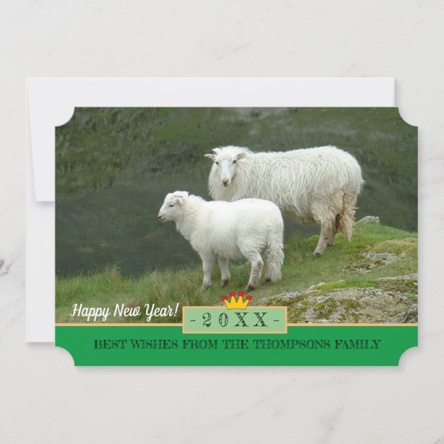 Sheep & Happy New Year! Card /Farmers (Front)