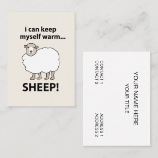 Sheep I Can Keep Myself Warm Sheep