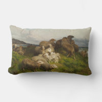 Sheep in a Meadow (by August Friedrich Schenck)