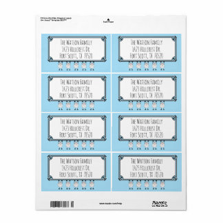 SHEEP IN A ROW Address Label