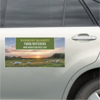 Sheep in Field, Farmer & Butcher Car Magnet