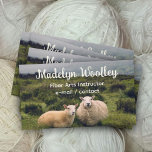 Sheep In Field Fiber Arts Wool Yarn Knitting Business Card at Zazzle