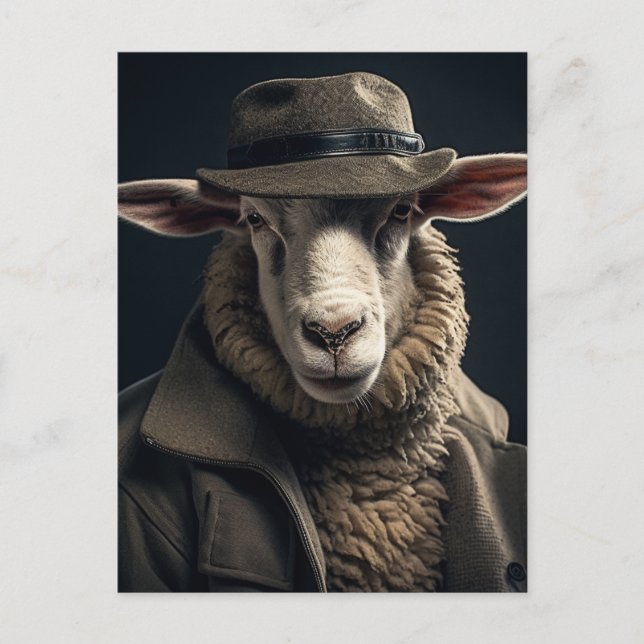 Sheep in Human Clothes Postcard (Front)