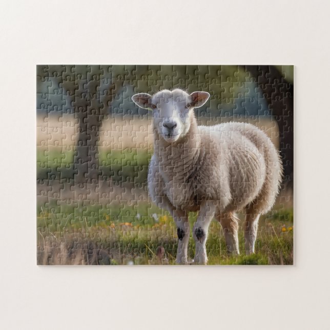 Sheep in meadow Puzzle (Horizontal)