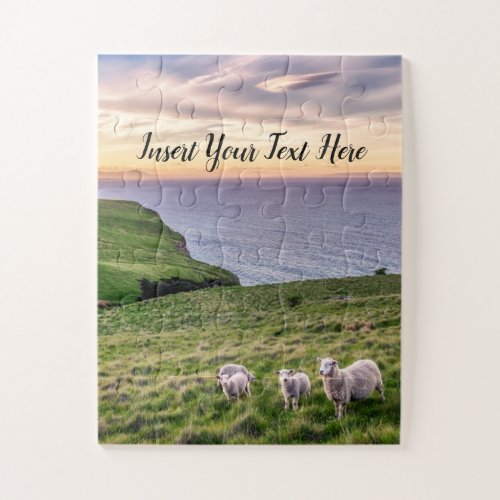 Sheep in New Zealand  Christchurch Landscape  NZ Jigsaw Puzzle