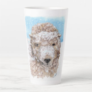 Sheep in Snow Latte Mug