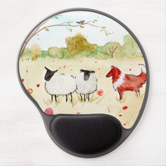 Sheep in the Meadow Gel Mouse Pad (Front)