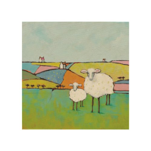 Sheep in the Meadow Wood Wall Decor