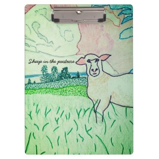 Sheep in The Pasture Clipboard