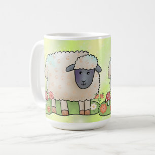 Sheep in the pasture coffee mug