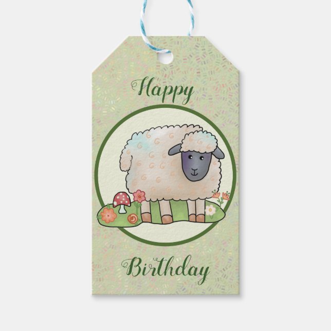 Sheep in the pasture gift tags (Front)