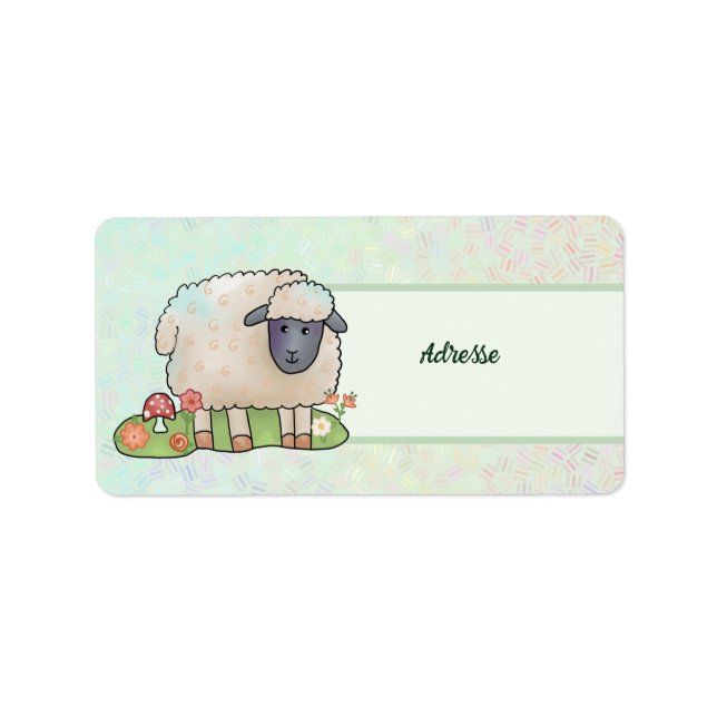 Sheep in the pasture label (Front)