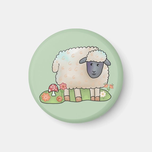 Sheep in the pasture magnet (Front)