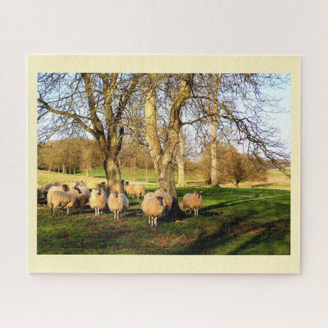 Sheep in winter jigsaw puzzle (Horizontal)