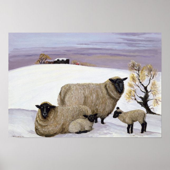 Sheep in Winter Poster (Front)
