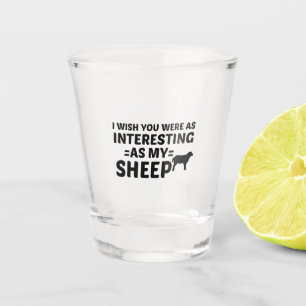 SHEEP INTERESTING SHOT GLASS
