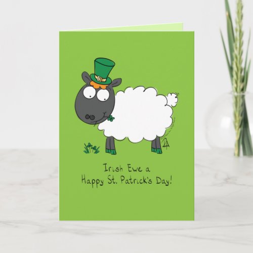 Sheep Irish Funny St Patricks Day Card