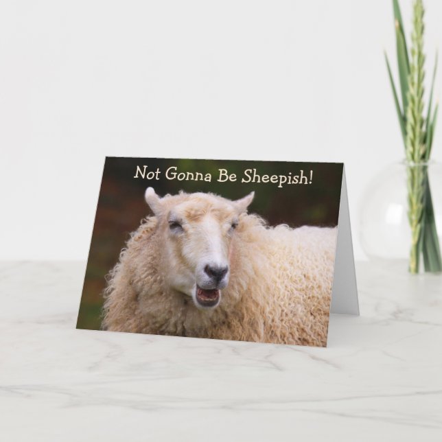 Sheep Joke Pun Birthday Card (Front)