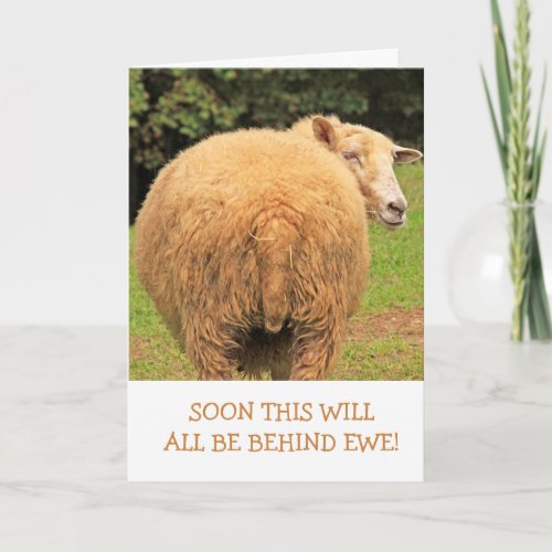 Sheep Joke Pun Funny Get Well Card