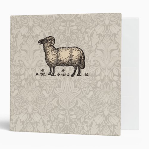 Sheep Lamb Farm Animal Vintage Binder