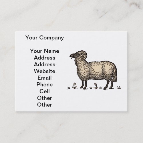 Sheep Lamb Farm Animal Vintage Business Card