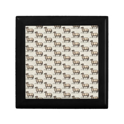 Sheep Lamb Farm Animal Vintage Gift Box