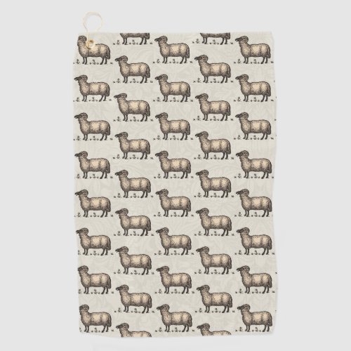 Sheep Lamb Farm Animal Vintage Golf Towel