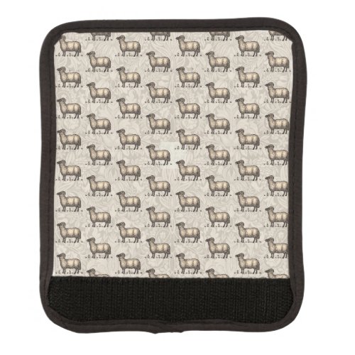 Sheep Lamb Farm Animal Vintage Luggage Handle Wrap