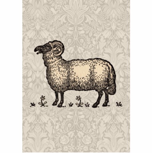 Sheep Lamb Farm Animal Vintage Statuette