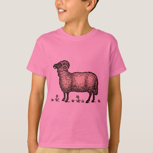 Sheep Lamb Farm Animal Vintage T_Shirt