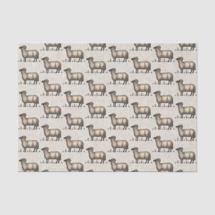 Sheep Lamb Farm Animal Vintage Tissue Paper
