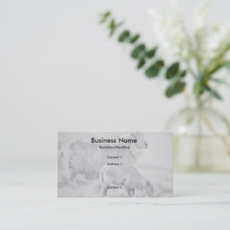 Sheep Lamb Pencil Drawing Business Cards