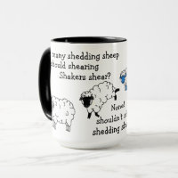 Sheep/Lamb Shearing tongue-twister poem Mug