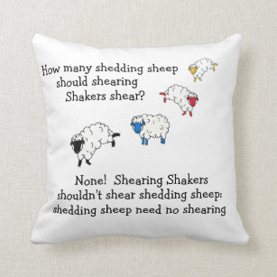 Sheep/Lamb Shearing tongue-twister poem Throw Pillow