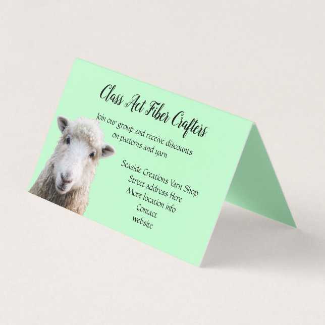 Sheep Lamb Standing Business Cards (Front)