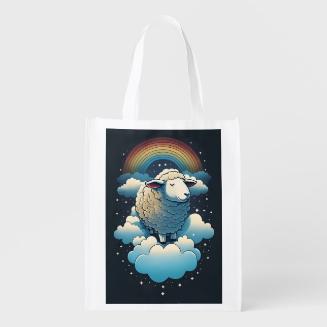 Sheep Life D-001 Grocery Bag (Front)