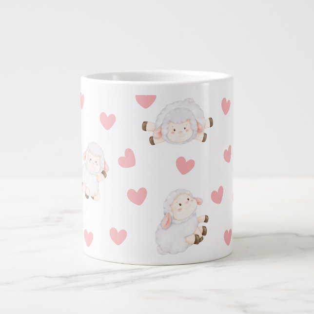 Sheep love giant coffee mug (Front)