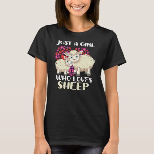 Sheep Lover Girls Women Farm Animal Farmer Lamb T_Shirt