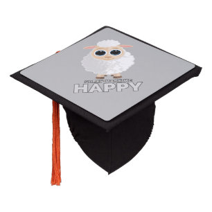 Sheep Make Me Happy Graduation Cap Topper