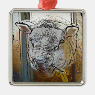 SHEEP METAL ORNAMENT
