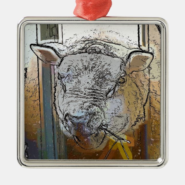 SHEEP METAL ORNAMENT (Front)