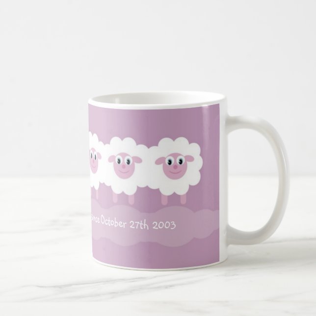 Sheep mug - Sober one day at a time since .  .  . (Right)