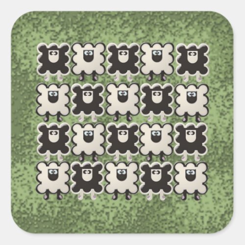 sheep nothing but sheep square sticker