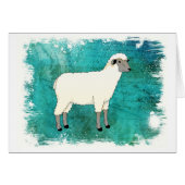 Sheep on Mixed Media Background (Front Horizontal)