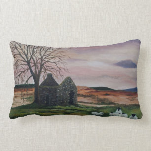 Sheep on Parkmore, County Antrim painting PILLOW