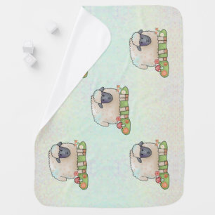 Sheep on pasture baby blanket